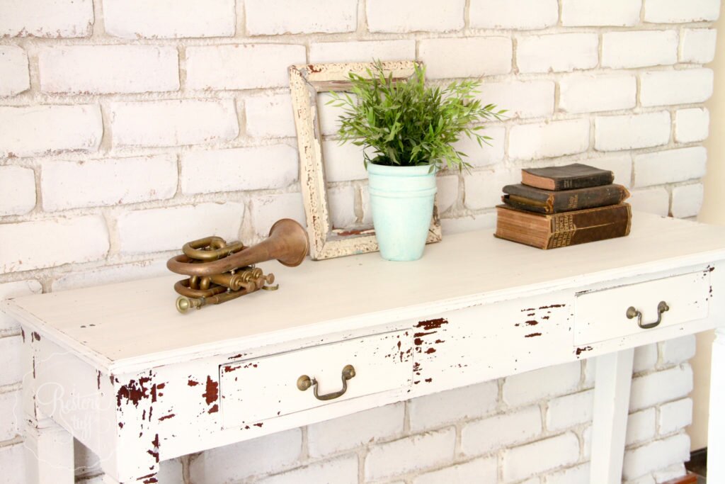 Farmhouse White Hall Table