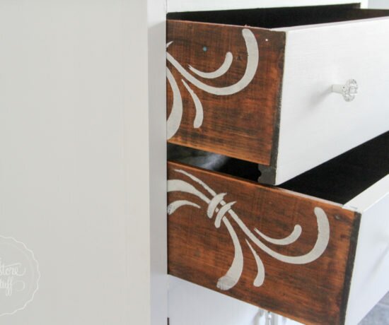 Stencilled drawers